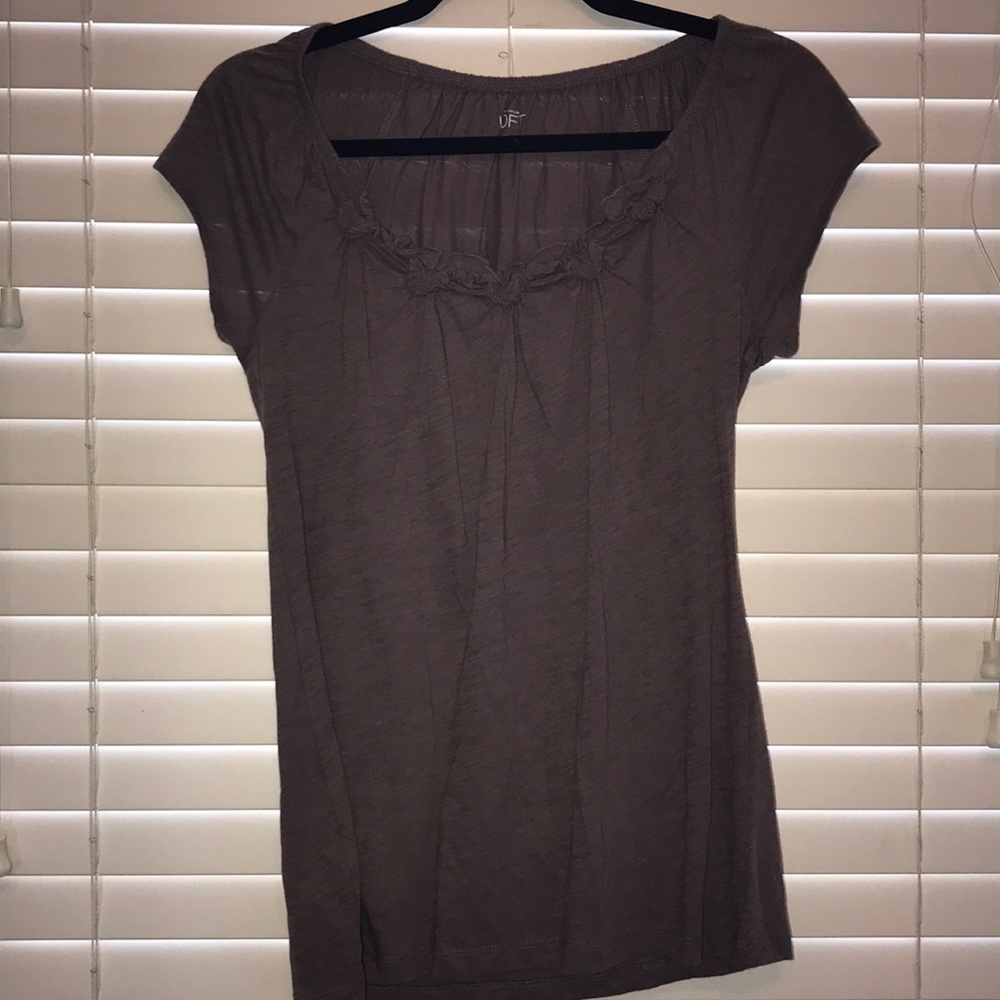 light brown Loft blouse